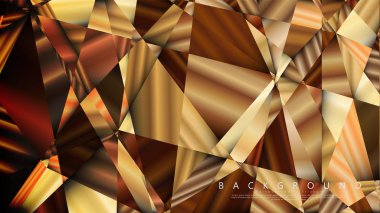 Soyut geometrik arka plan. vektör gradyan altın üçgen