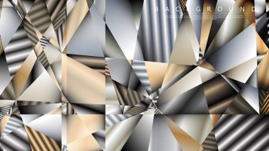 Soyut geometrik arka plan. vektör gradyan metal üçgen
