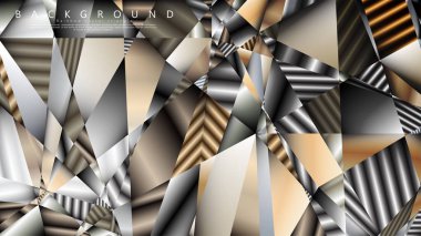 Soyut geometrik arka plan. vektör gradyan metal üçgen