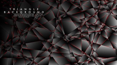 Soyut Arka Plan Geometrik Lüks çokgen desenleri ve Kırmızı üçgen çizgileri ile