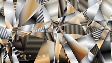 Soyut geometrik arka plan. vektör gradyan metal üçgen