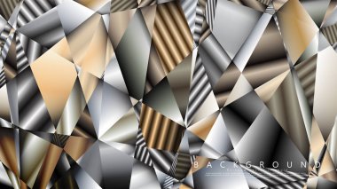 Soyut geometrik arka plan. vektör gradyan metal üçgen