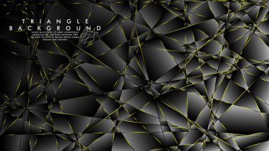 Soyut Arka Plan Geometrik Lüks çokgen desenleri ve Sarı üçgen çizgileri ile