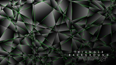 Soyut Arka Plan Geometrik Lüks çokgen desenleri ve Yeşil üçgen çizgileri ile