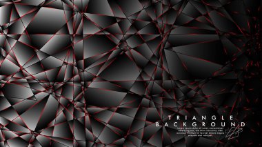 Soyut Arka Plan Geometrik Lüks çokgen desenleri ve Kırmızı üçgen çizgileri ile