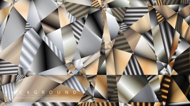 Soyut geometrik arka plan. vektör gradyan metal üçgen