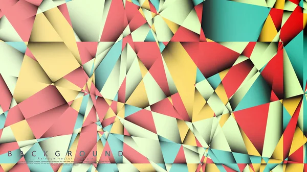 Pastel mavi, kırmızı ve sarı nın birleşimi ile Mozaik Üçgen vektör arka plan. Degradeler ve saydamlık ile geometrik illüstrasyon tarzı.