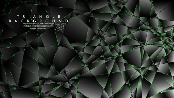 Soyut Arka Plan Geometrik Lüks çokgen desenleri ve Yeşil üçgen çizgileri ile