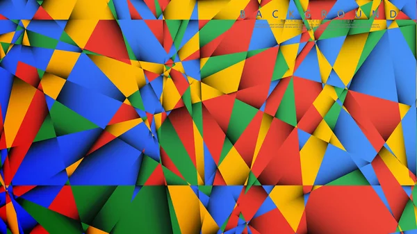 Kırmızı sarı ve yeşil kombinasyonu ile bir Üçgen Arka Plan Vektör. Degradeler ve saydamlık ile geometrik illüstrasyon tarzı.