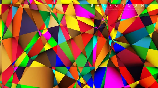 Açık Çok Renkli Gökkuşağı vektör arka plan mozaik üçgen. Degradeler ve saydamlık ile geometrik illüstrasyon tarzı. Üçgen desen tasarımı