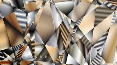 Soyut geometrik arka plan. vektör gradyan metal üçgen