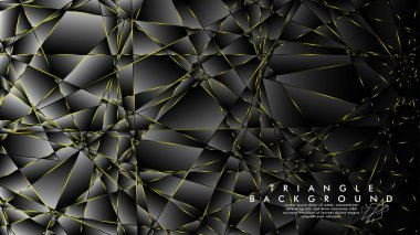 Soyut Arka Plan Geometrik Lüks çokgen desenleri ve Sarı üçgen çizgileri ile