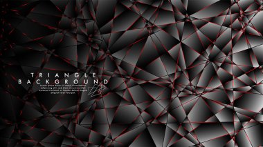 Soyut Arka Plan Geometrik Lüks çokgen desenleri ve Kırmızı üçgen çizgileri ile