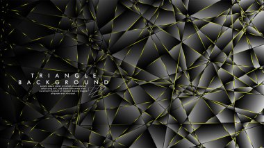 Soyut Arka Plan Geometrik Lüks çokgen desenleri ve Sarı üçgen çizgileri ile