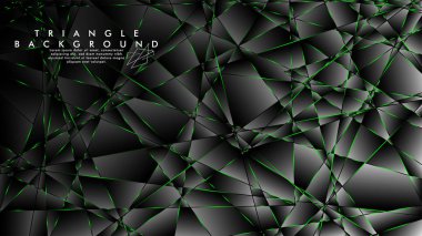 Soyut Arka Plan Geometrik Lüks çokgen desenleri ve Yeşil üçgen çizgileri ile