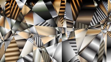 Soyut geometrik arka plan. vektör gradyan metal üçgen