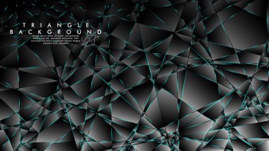 Soyut Arka Plan Geometrik lüks çokgen desenleri ile. Mavi Işık üçgen çizgisi