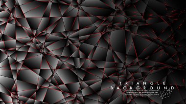 Soyut Arka Plan Geometrik Lüks çokgen desenleri ve Kırmızı üçgen çizgileri ile