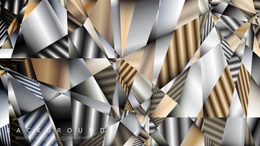Soyut geometrik arka plan. vektör gradyan metal üçgen
