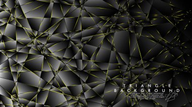 Soyut Arka Plan Geometrik Lüks çokgen desenleri ve Sarı üçgen çizgileri ile