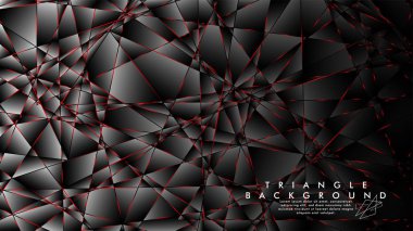 Soyut Arka Plan Geometrik Lüks çokgen desenleri ve Kırmızı üçgen çizgileri ile