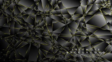 Soyut Arka Plan Geometrik Lüks çokgen desenleri ve Sarı üçgen çizgileri ile