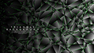 Soyut Arka Plan Geometrik Lüks çokgen desenleri ve Yeşil üçgen çizgileri ile
