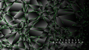 Soyut Arka Plan Geometrik Lüks çokgen desenleri ve Yeşil üçgen çizgileri ile