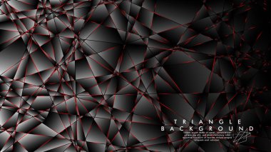 Soyut Arka Plan Geometrik Lüks çokgen desenleri ve Kırmızı üçgen çizgileri ile