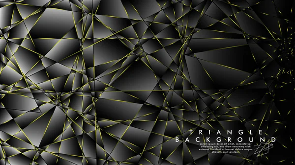 Soyut Arka Plan Geometrik Lüks çokgen desenleri ve Sarı üçgen çizgileri ile