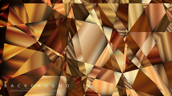 Soyut geometrik arka plan. vektör gradyan altın üçgen — Stok Vektör