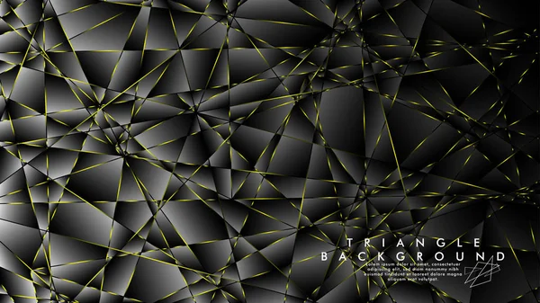 Soyut Arka Plan Geometrik Lüks çokgen desenleri ve Sarı üçgen çizgileri ile