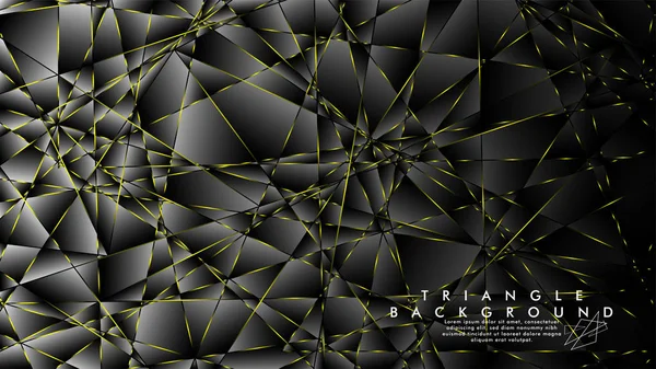 Soyut Arka Plan Geometrik Lüks çokgen desenleri ve Sarı üçgen çizgileri ile
