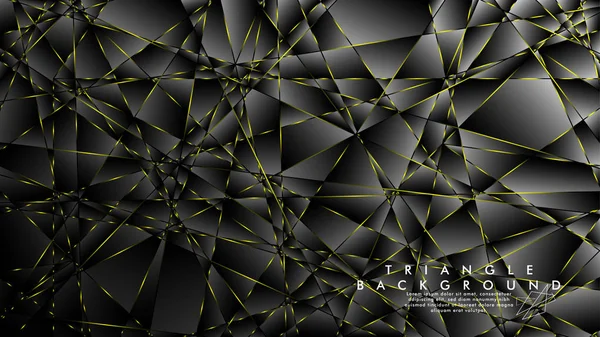 Soyut Arka Plan Geometrik Lüks çokgen desenleri ve Sarı üçgen çizgileri ile