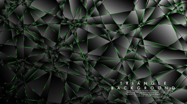 Soyut Arka Plan Geometrik Lüks çokgen desenleri ve Yeşil üçgen çizgileri ile