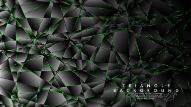 Soyut Arka Plan Geometrik Lüks çokgen desenleri ve Yeşil üçgen çizgileri ile