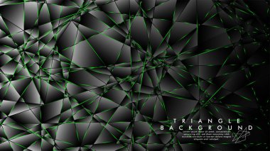 Soyut Arka Plan Geometrik Lüks çokgen desenleri ve Yeşil üçgen çizgileri ile