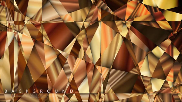 Fundo geométrico abstrato. gradiente vetorial triângulo dourado — Vetor de Stock