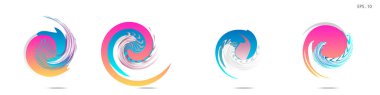 Girdap vektör arka planı. Logo tasarımı, broşürler veya sunumlar için şablonlar. Vektör çizimi
