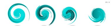 Modern soyut grafik öğelerinin toplanması. Girdap vektör arka planı. Logo tasarımı, broşürler veya sunumlar için şablonlar. Vektör çizimi