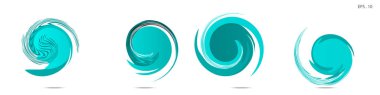 Modern soyut grafik öğelerinin toplanması. Girdap vektör arka planı. Logo tasarımı, broşürler veya sunumlar için şablonlar. Vektör çizimi