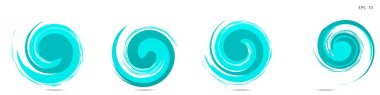 Modern soyut grafik öğelerinin toplanması. Girdap vektör arka planı. Logo tasarımı, broşürler veya sunumlar için şablonlar. Vektör çizimi