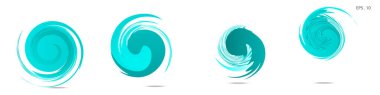 Modern soyut grafik öğelerinin toplanması. Girdap vektör arka planı. Logo tasarımı, broşürler veya sunumlar için şablonlar. Vektör çizimi