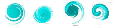 Modern soyut grafik öğelerinin toplanması. Girdap vektör arka planı. Logo tasarımı, broşürler veya sunumlar için şablonlar. Vektör çizimi