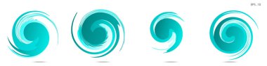 Modern soyut grafik öğelerinin toplanması. Girdap vektör arka planı. Logo tasarımı, broşürler veya sunumlar için şablonlar. Vektör çizimi
