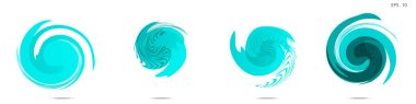 Modern soyut grafik öğelerinin toplanması. Girdap vektör arka planı. Logo tasarımı, broşürler veya sunumlar için şablonlar. Vektör çizimi