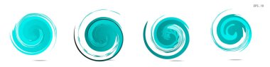 Modern soyut grafik öğelerinin toplanması. Girdap vektör arka planı. Logo tasarımı, broşürler veya sunumlar için şablonlar. Vektör çizimi