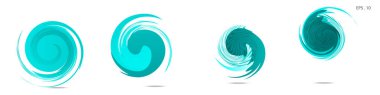 Modern soyut grafik öğelerinin toplanması. Girdap vektör arka planı. Logo tasarımı, broşürler veya sunumlar için şablonlar. Vektör çizimi