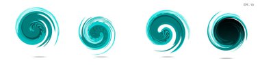Modern soyut grafik öğelerinin toplanması. Girdap vektör arka planı. Logo tasarımı, broşürler veya sunumlar için şablonlar. Vektör çizimi