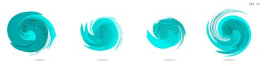 Modern soyut grafik öğelerinin toplanması. Girdap vektör arka planı. Logo tasarımı, broşürler veya sunumlar için şablonlar. Vektör çizimi